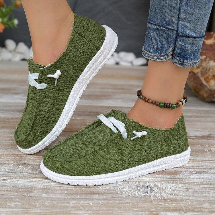 Damen lässige Freizeitschuhe mit elastischer Schnürung Stalluxe