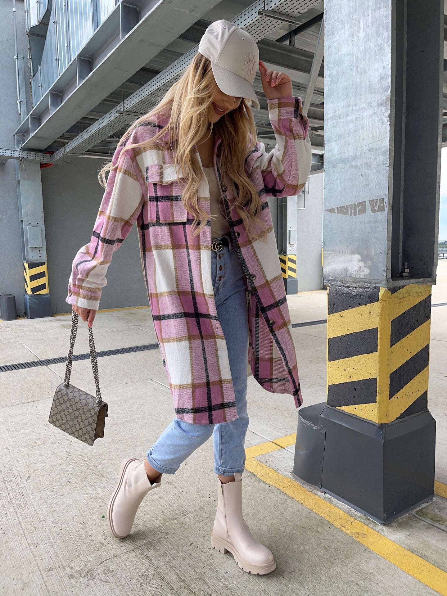 Damen Flanell-Hemdjacke im karierten Design Stalluxe