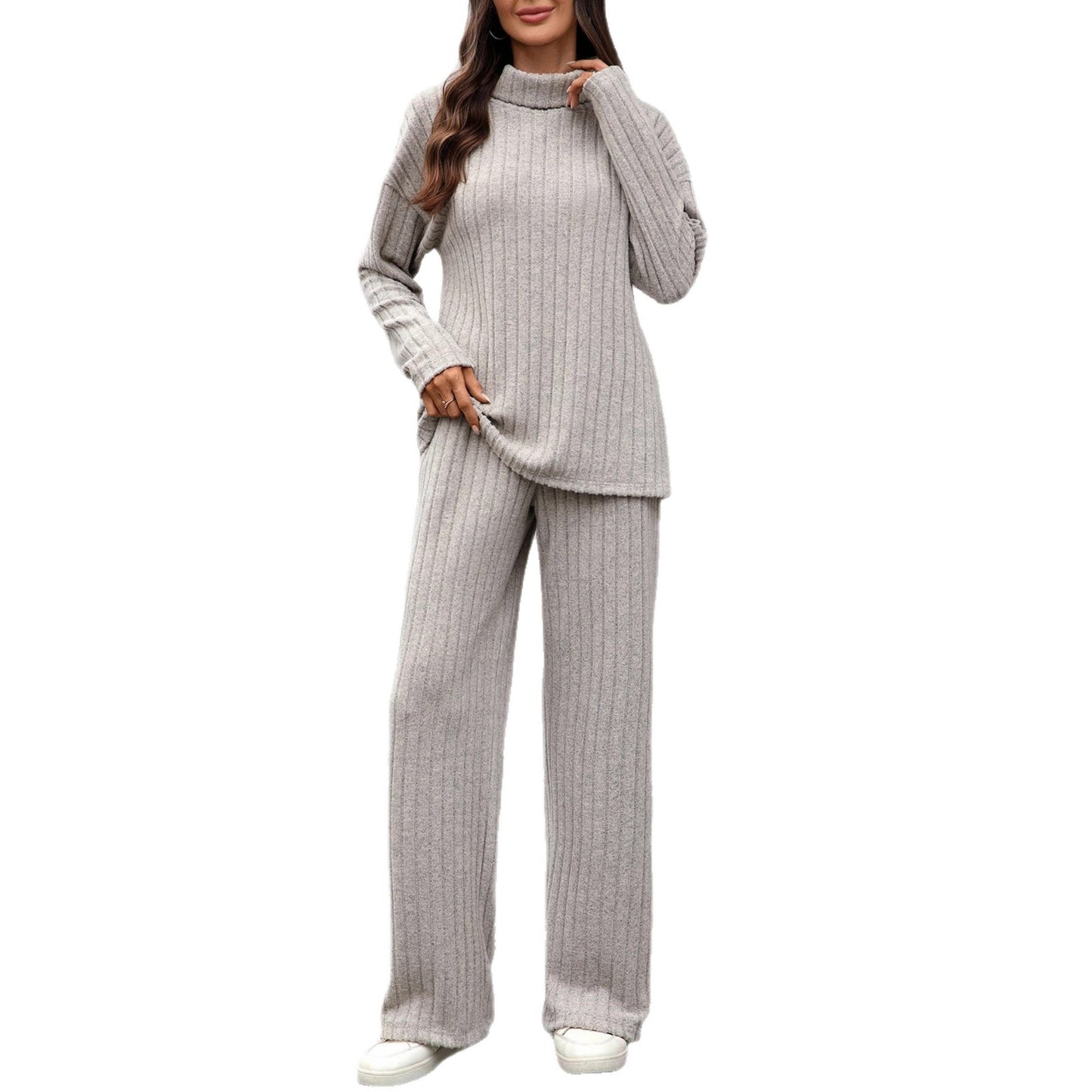 Damen Grobstrick Pullover und Hose Set Stalluxe