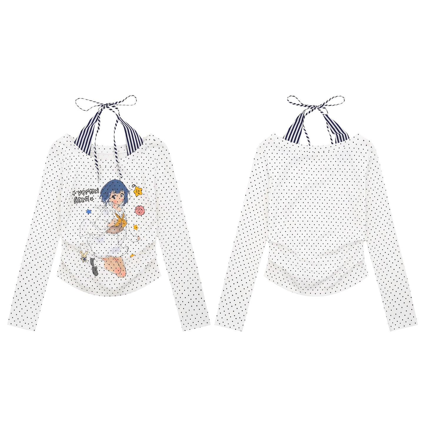 Damen Langarmshirt mit verspieltem Grafikdesign Stalluxe