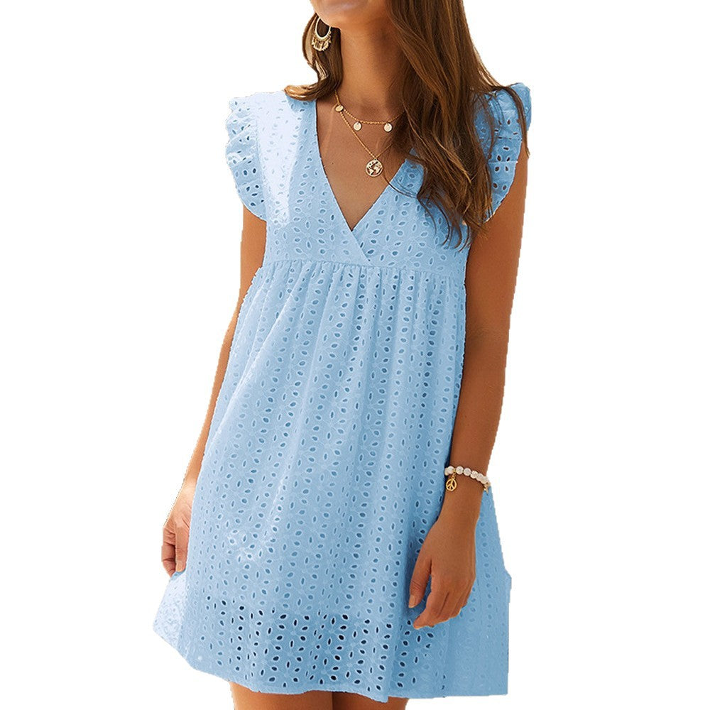 Damen Sommerliches Kleid mit Stickereien Stalluxe