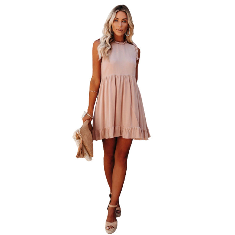 Damen schmeichelhaftes Sommerkleid mit Rüschen Stalluxe