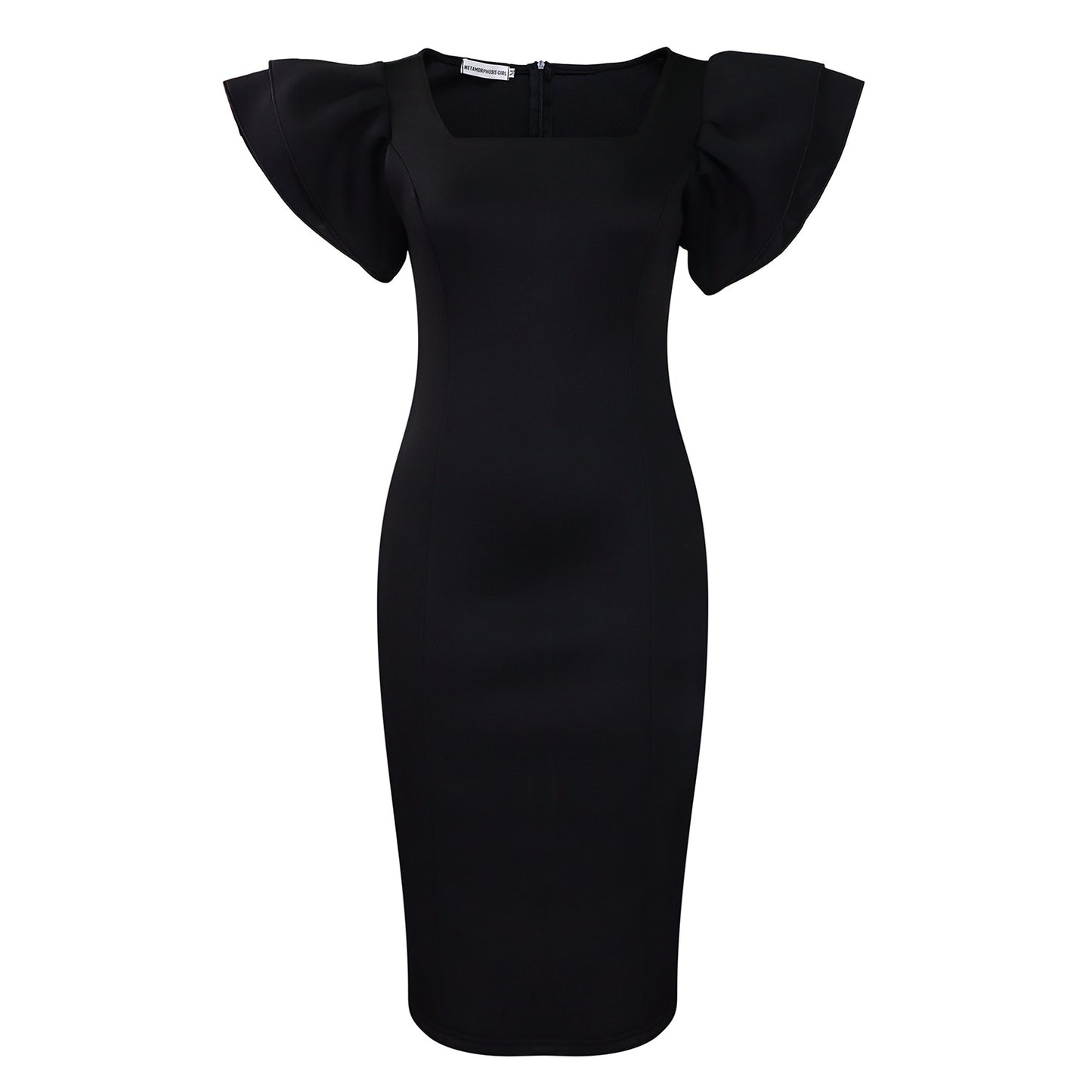 Damen Elegantes Kleid mit voluminösen Ärmeln Stalluxe