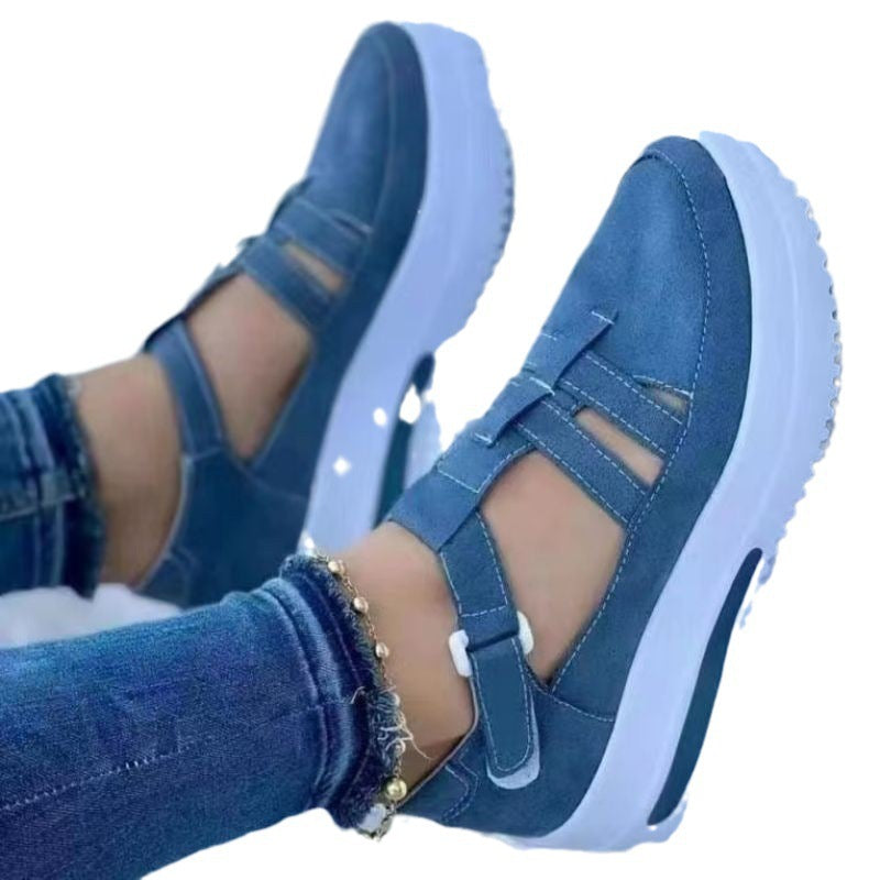 Damen modische Slip-On Sneakers mit ergonomischem Riemensystem Stalluxe