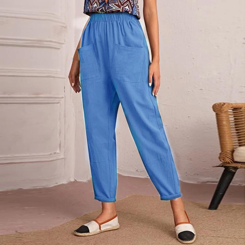 Damen Bequeme Hose mit elastischem Bund und praktischen Taschen Stalluxe