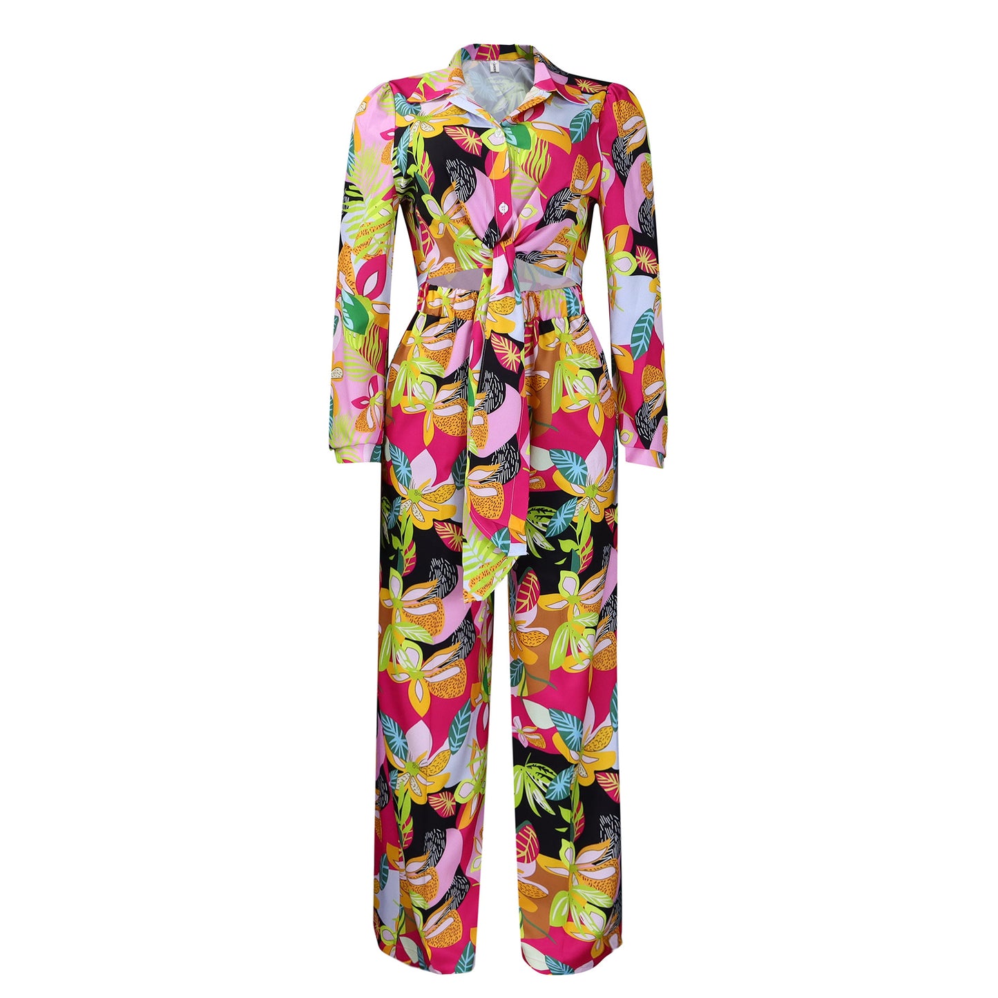 Damen Eleganter Jumpsuit mit floralen Mustern und tailliertem Schnitt Stalluxe
