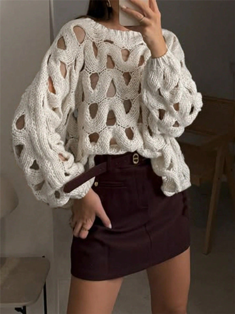 Damen luftiger Strickpullover Stalluxe