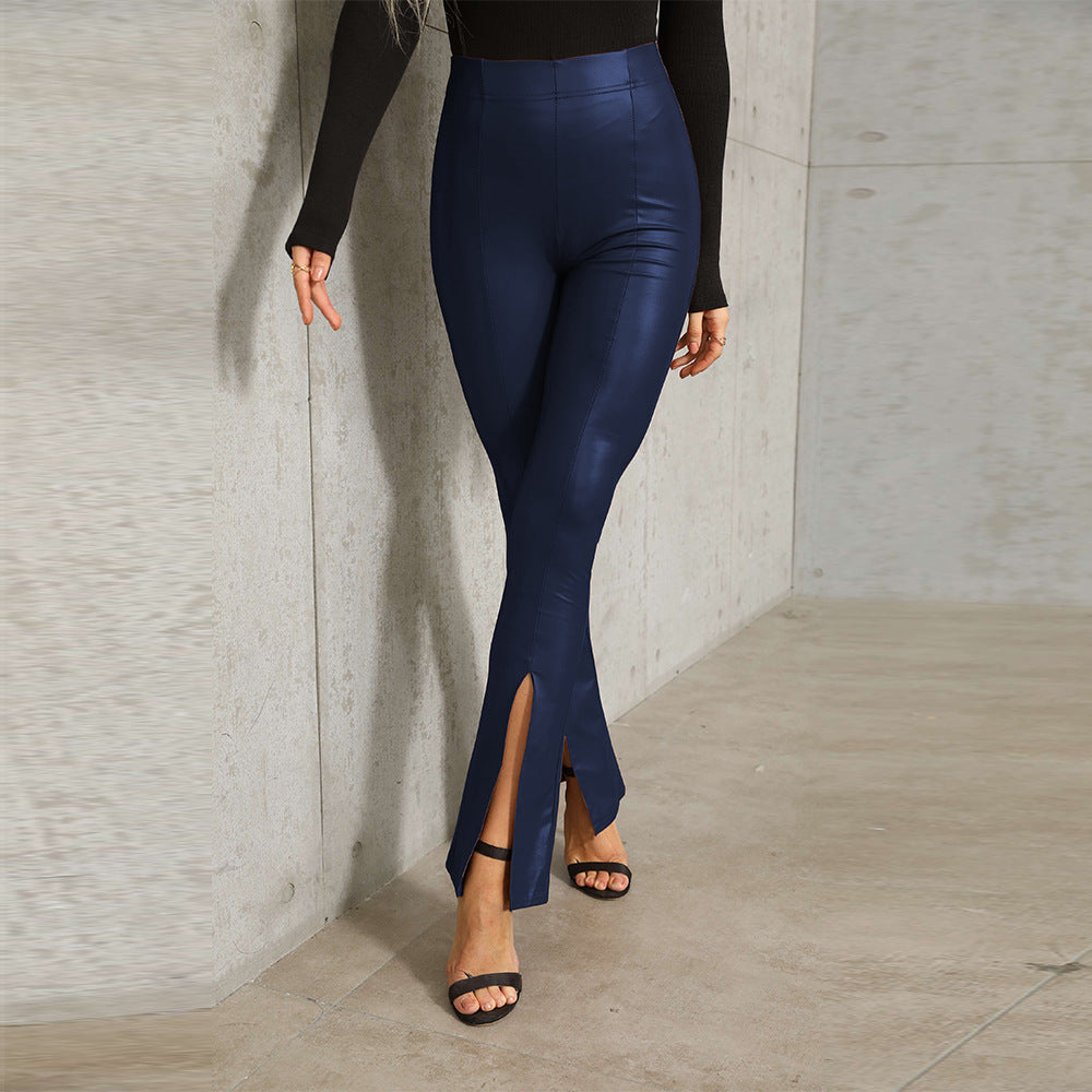 Damen Hochgezogene Leggings mit seitlichen Schlitzen Stalluxe