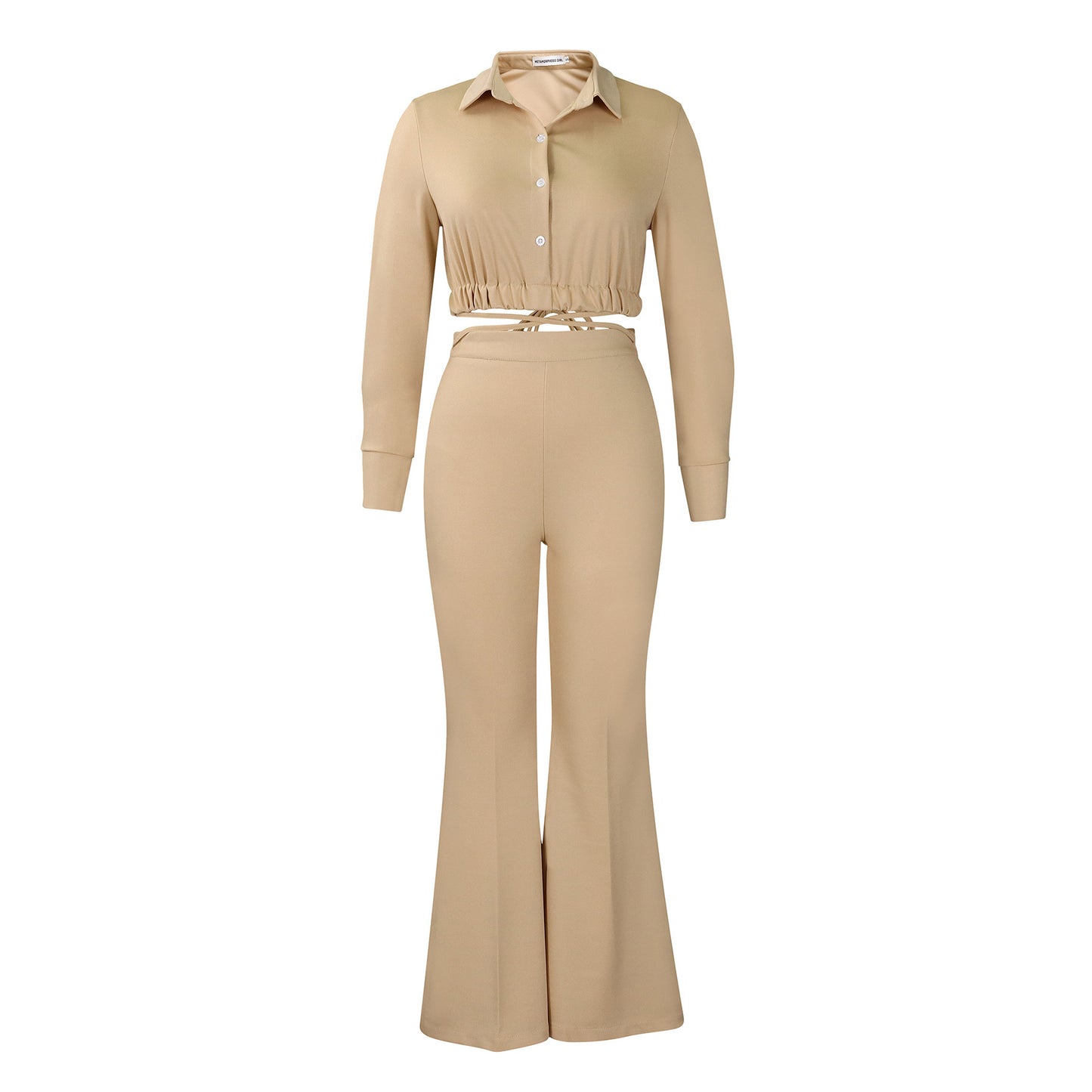 Damen modisches Crop-Top mit weitem Hosen Stalluxe