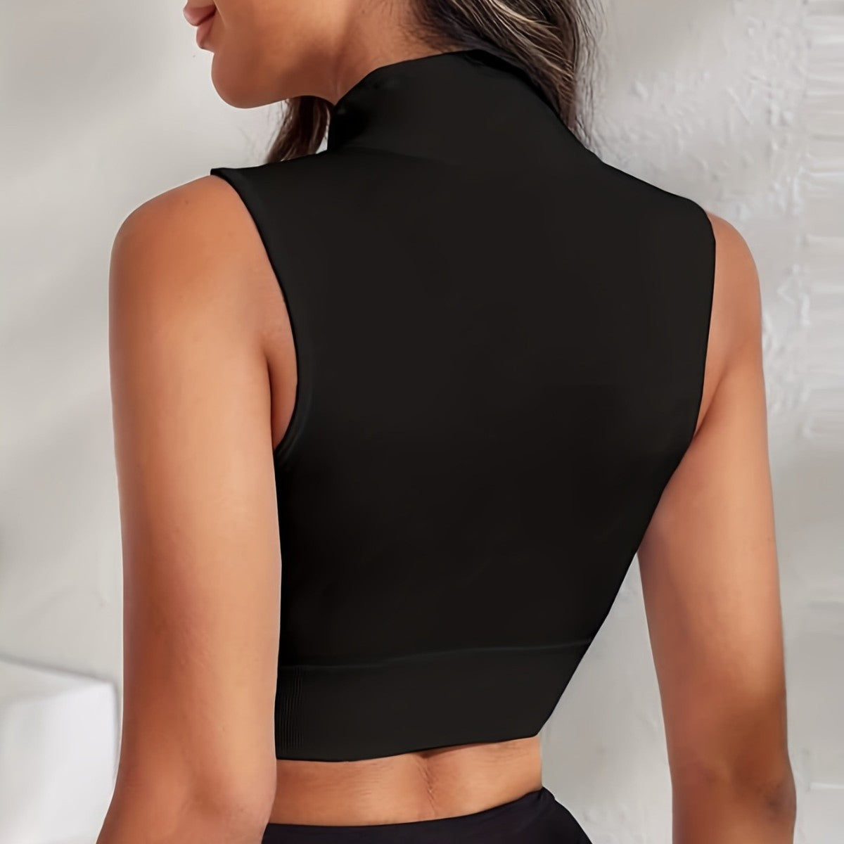 Damen Sportliches Crop-Top Stalluxe