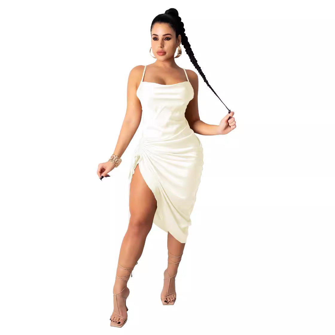Damen modisches Wickelkleid Stalluxe
