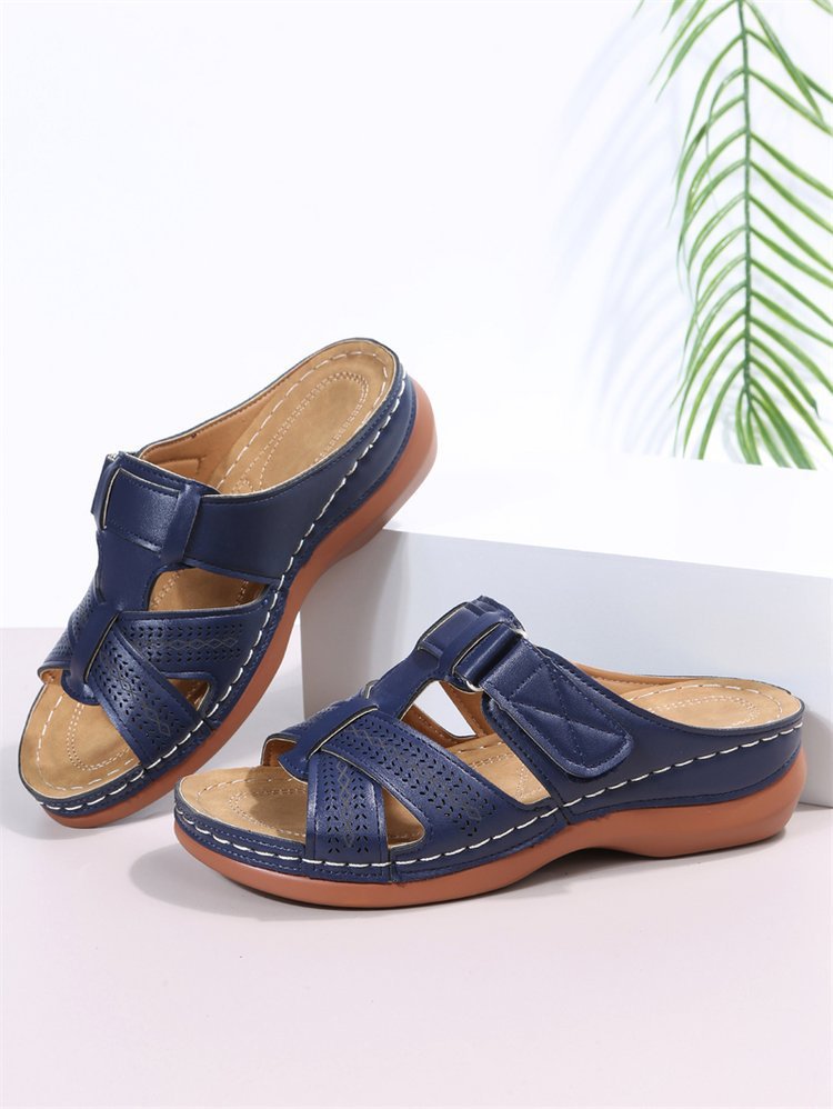 Damen Komfortable Sandaletten mit atmungsaktiven Einsätzen und verstellbarem Riemen Stalluxe