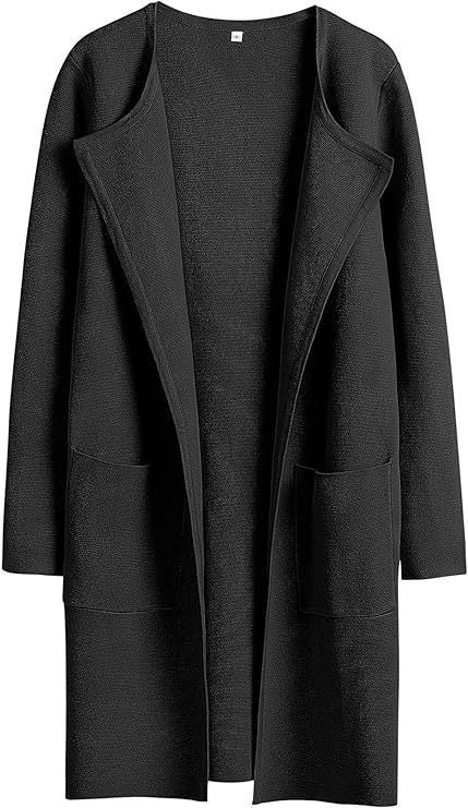 Damen Strickmantel mit lässigem Schnitt und praktischen Taschen Stalluxe