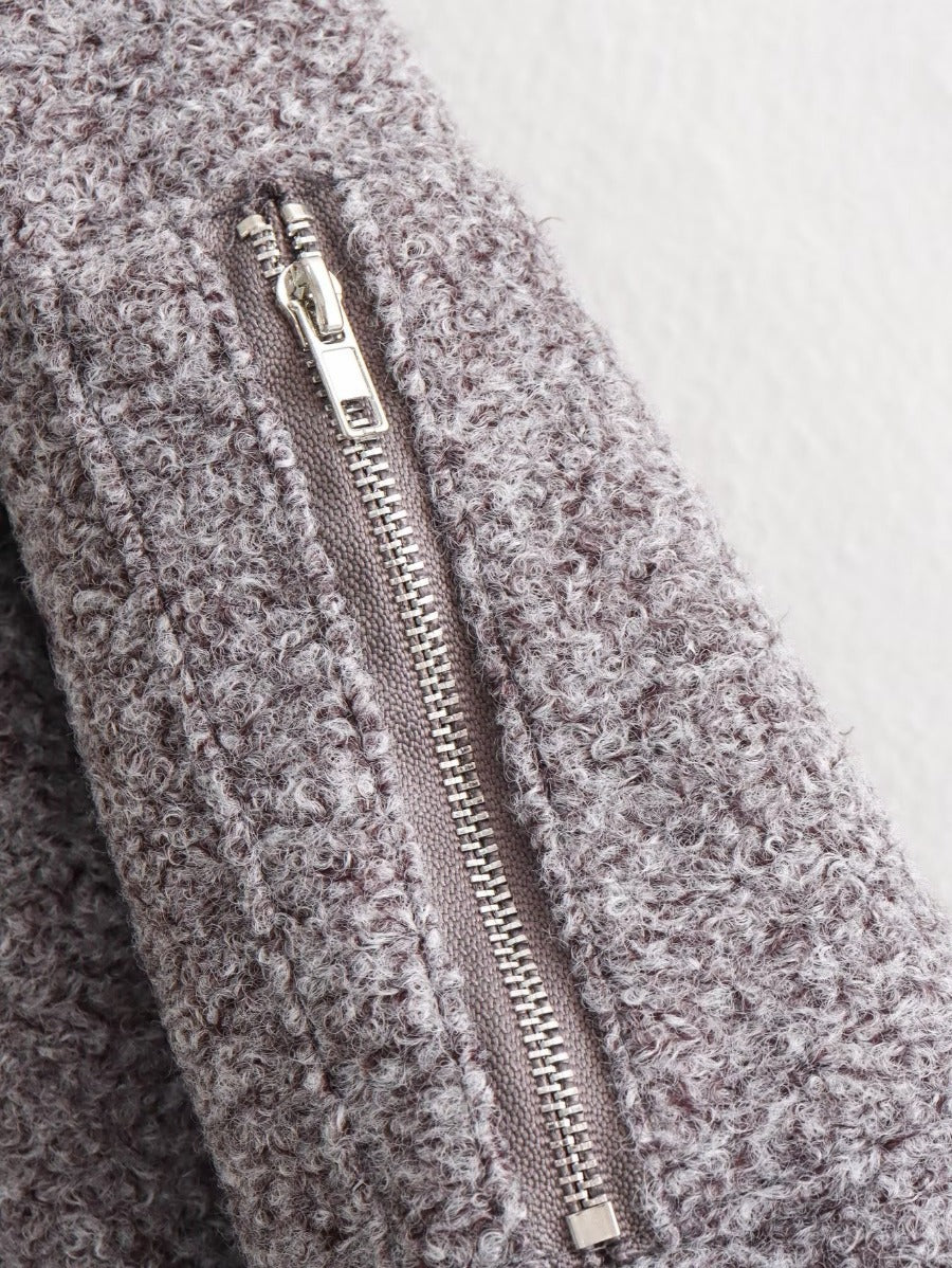 Damen stylische Bomberjacke aus hochwertigem Material mit elastischen Bündchen Stalluxe