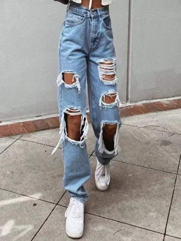 Damen Destroyed Jeans Stalluxe