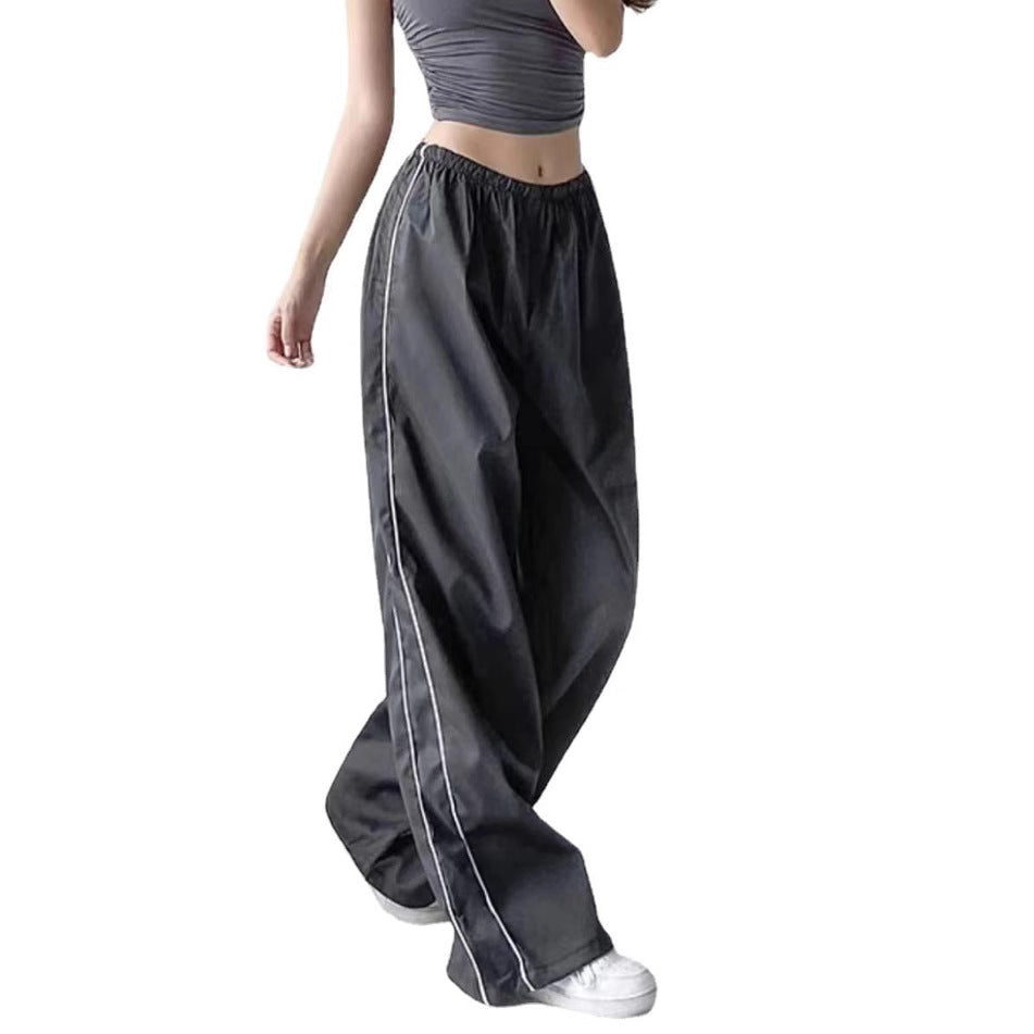 Damen elegante Sporthose mit weitem Schnitt und elastischem Bund Stalluxe