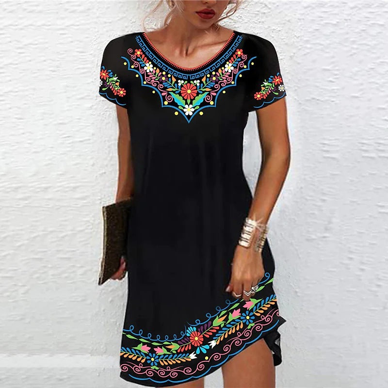 Damen Verspieltes Sommerkleid mit Blumenmuster Stalluxe