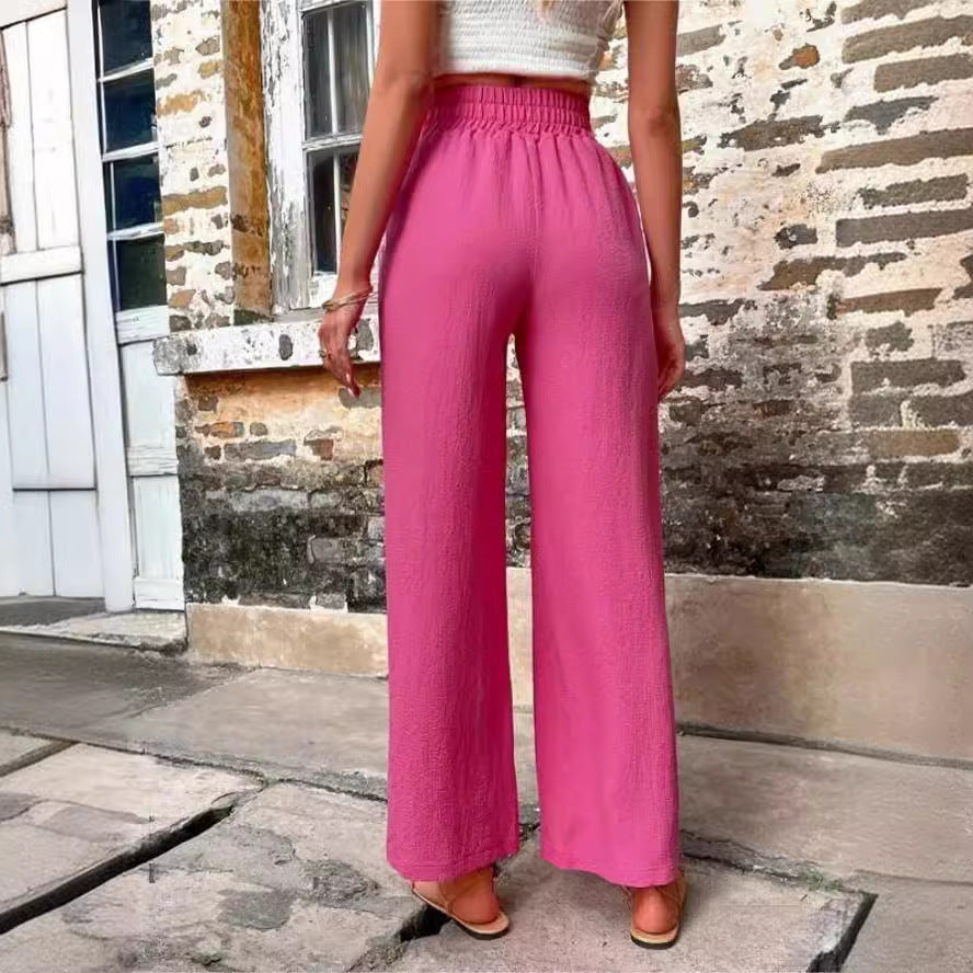 Damen Elegante Freizeit-Hosen mit elastischem Bund und seitlichen Taschen Stalluxe