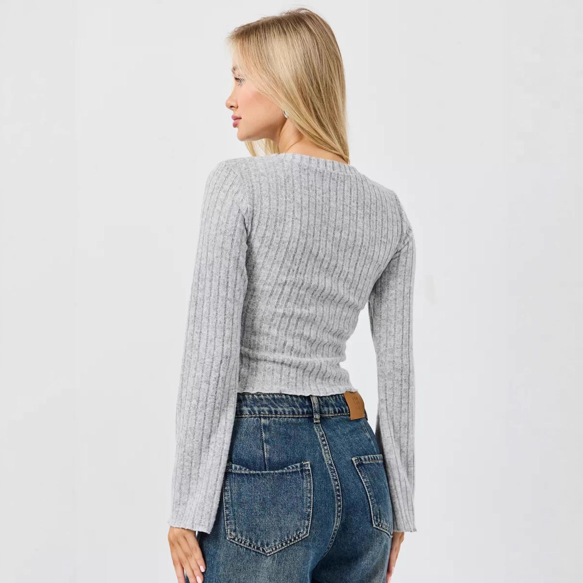 Damen Crop-Top mit weitem Arm Stalluxe