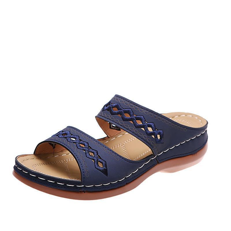 Damen Komfortable Clogs mit eleganter Stickerei Stalluxe