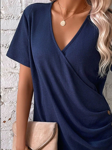 Damen Wickeloberteil mit Knopfdetails Stalluxe