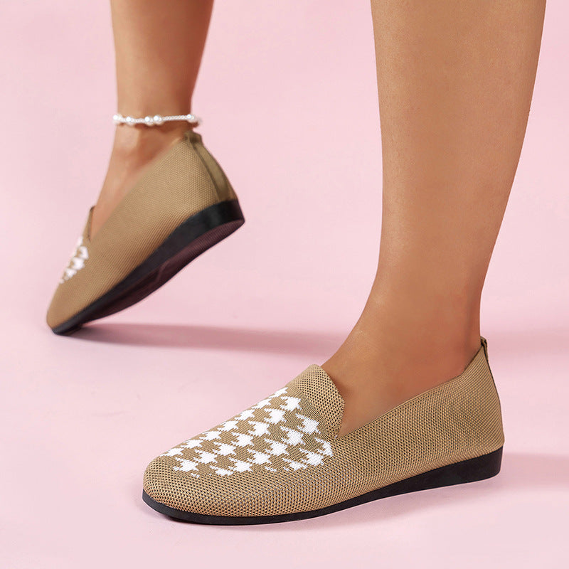 Damen Gemusterte Slipper mit elastischem Bund Stalluxe
