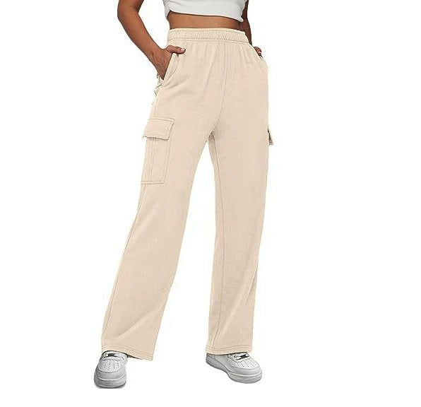 Damen vielseitige Cargo-Hose mit elastischem Bund und zahlreichen Taschen Stalluxe