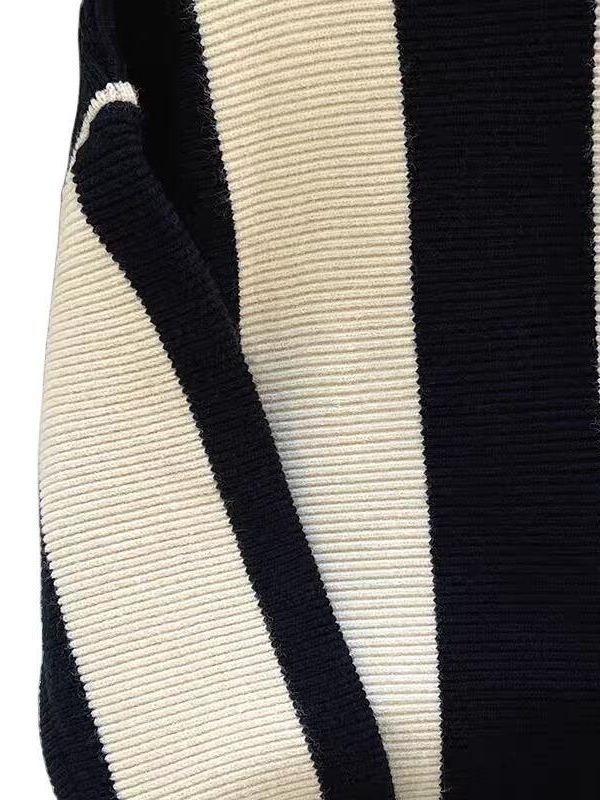 Damen Oversized Strickpullover mit strukturiertem Streifenmuster Stalluxe