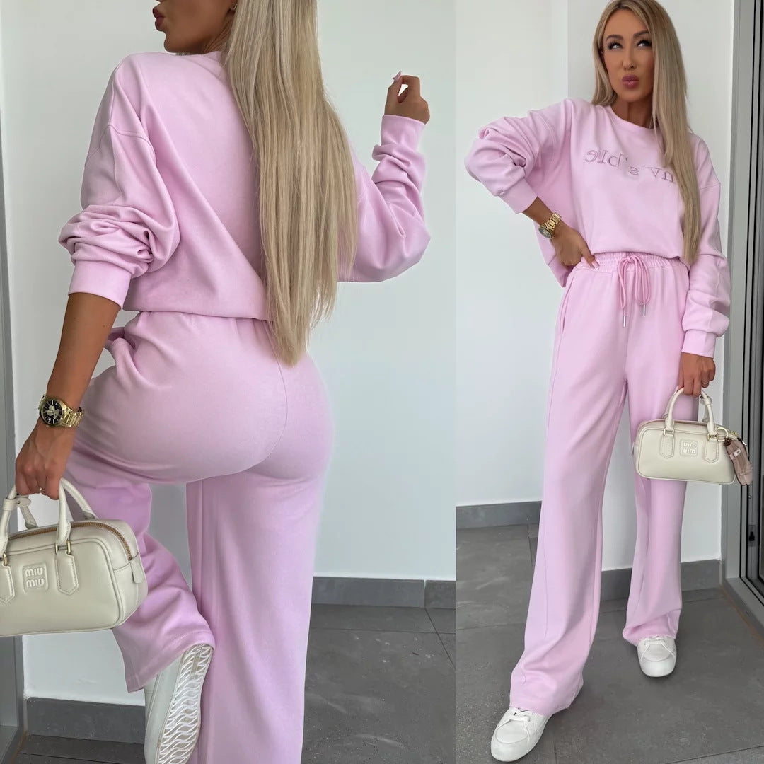 Damen lässiger Sweatsuit mit hohem Bund und hochwertigem Material Stalluxe
