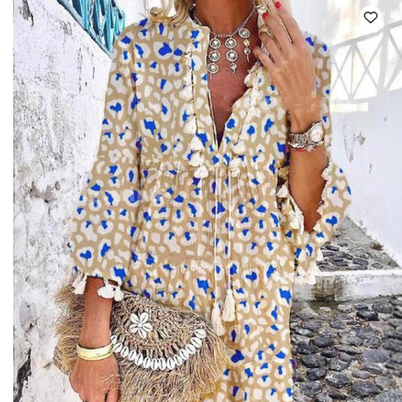 Damen Hippie-inspiriertes Kleid Stalluxe