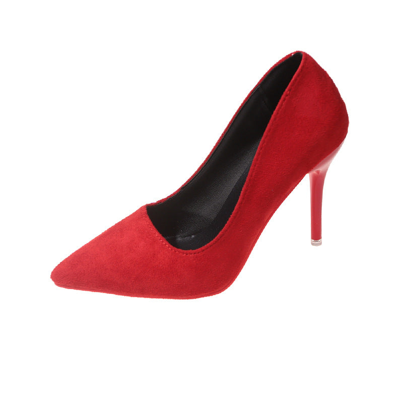 Damen Elegante spitze Pumps mit transparentem Absatz und weichem Obermaterial Stalluxe