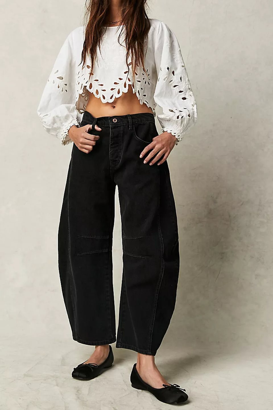 Damen Bequeme und lässige Jeans mit weitem Schnitt Stalluxe