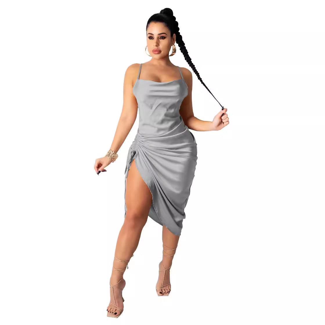 Damen modisches Wickelkleid Stalluxe
