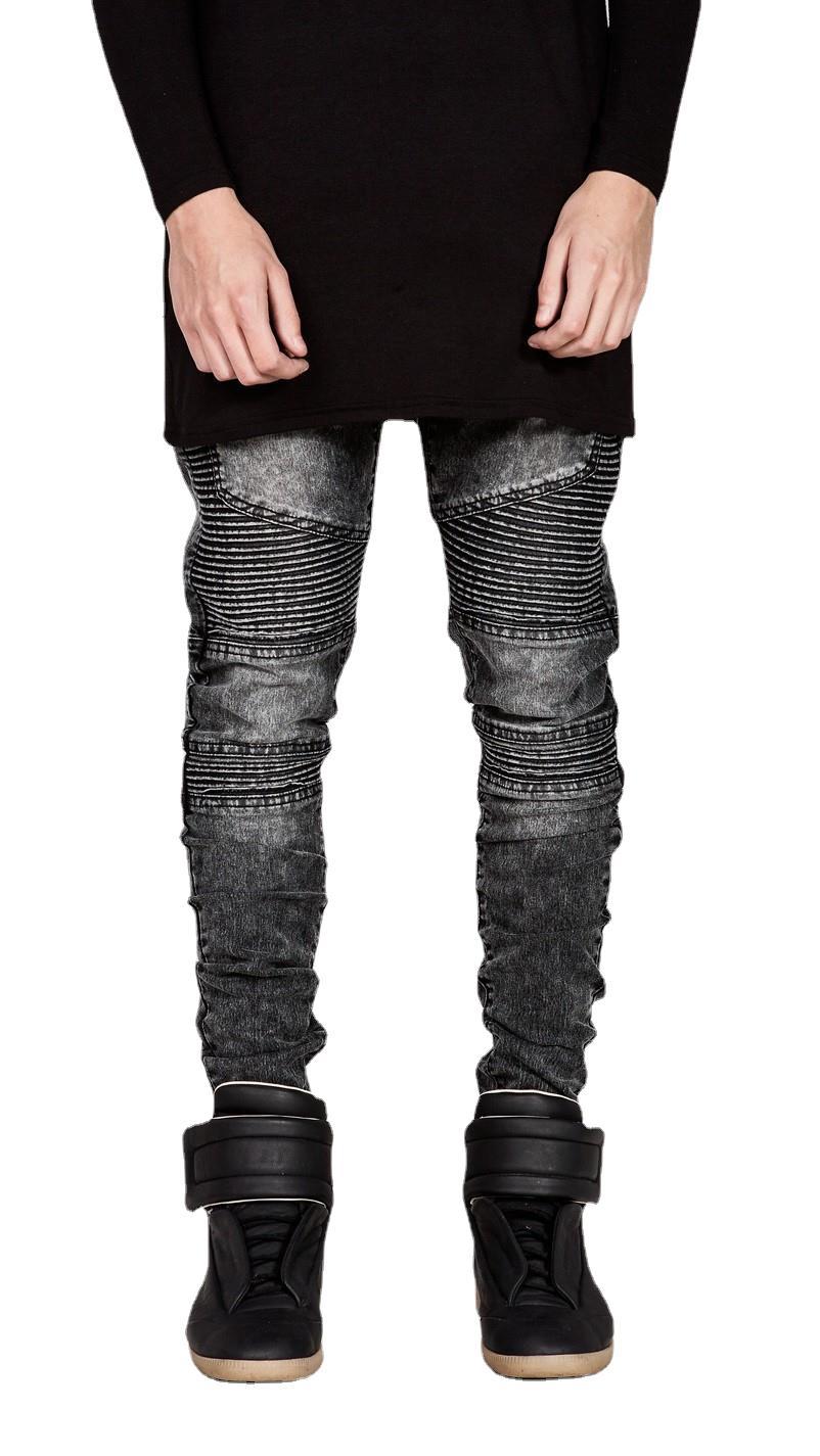 Herren Slim Fit Jeans mit strukturierten Steppnähten Stalluxe