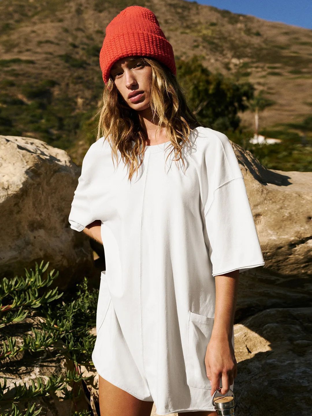 Damen sportliches Tunika-Kleid mit praktischen Taschen Stalluxe