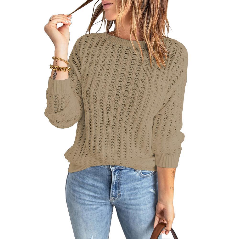 Damen Grobstrickpullover mit luftiger Struktur und modischem Schnitt Stalluxe