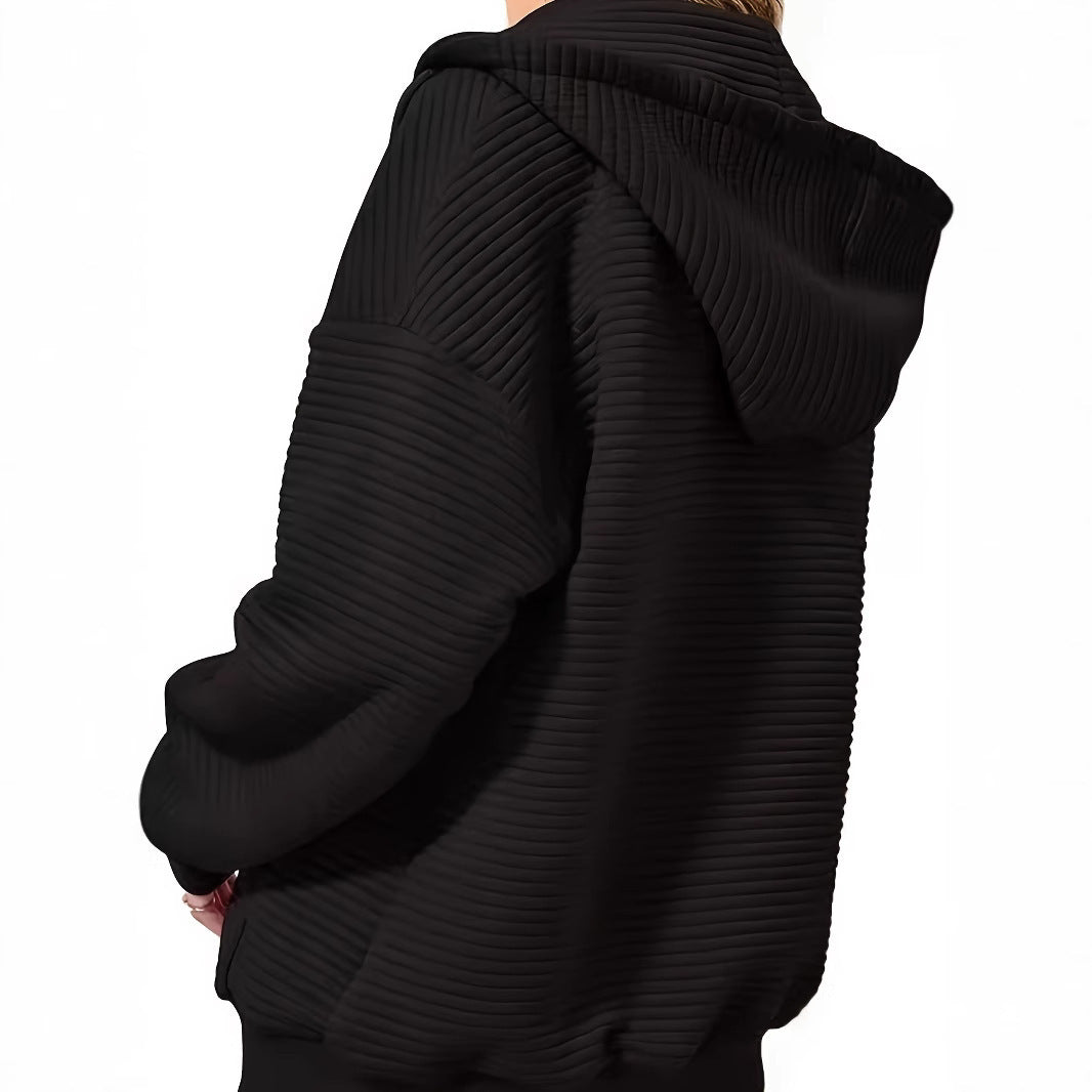 Damen sportliche Kapuzenjacke mit strukturiertem Schnitt und praktischen Taschen Stalluxe