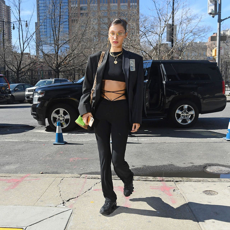 Damen elegante und figurbetonte Jogginghose Stalluxe