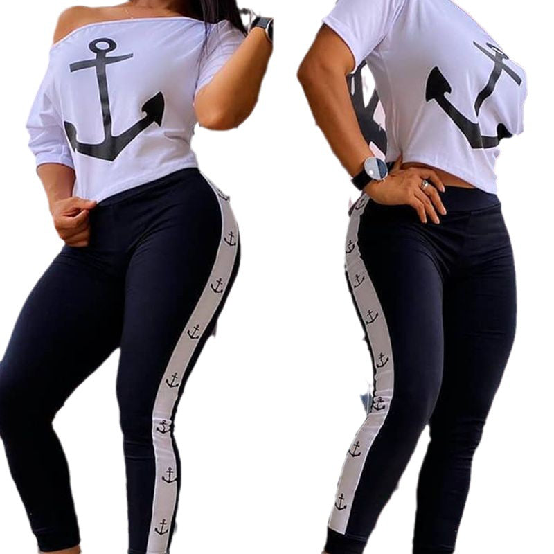 Damen Sportliches Oberteil und figurbetonte Leggings Set Stalluxe