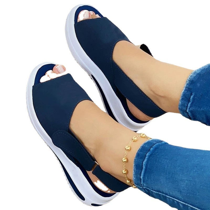 Damen Bunte Sandalen mit elastischer Ferse Stalluxe
