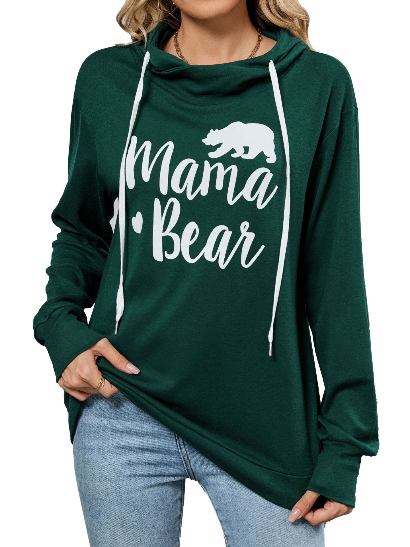 Damen lässiger Kapuzenpullover mit beschriftetem Design Stalluxe
