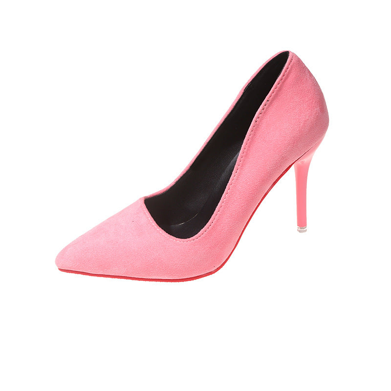 Damen Elegante spitze Pumps mit transparentem Absatz und weichem Obermaterial Stalluxe
