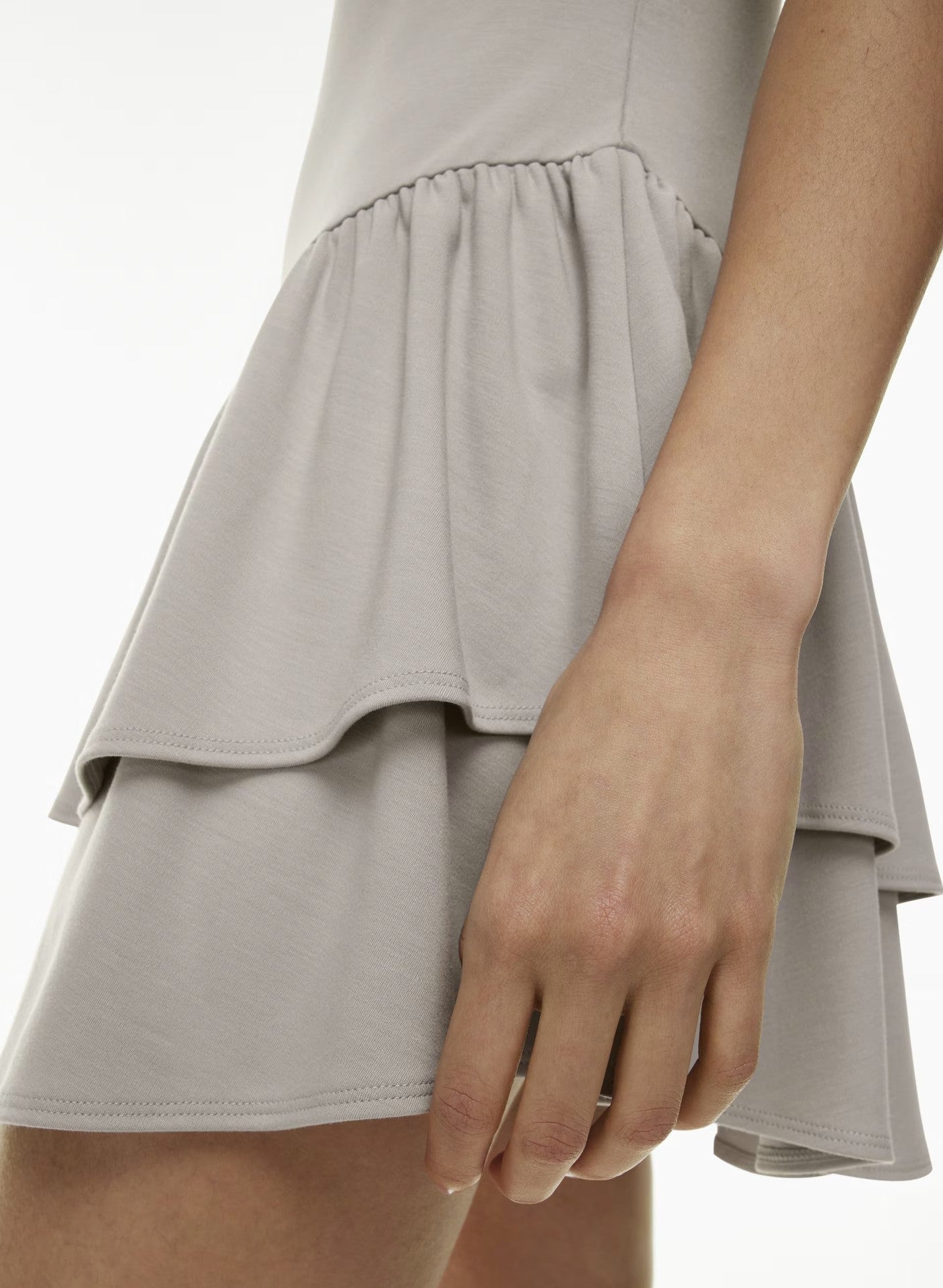 Damen verspieltes Kurzkleid mit Rüschendetails aus weichem Jersey Stalluxe