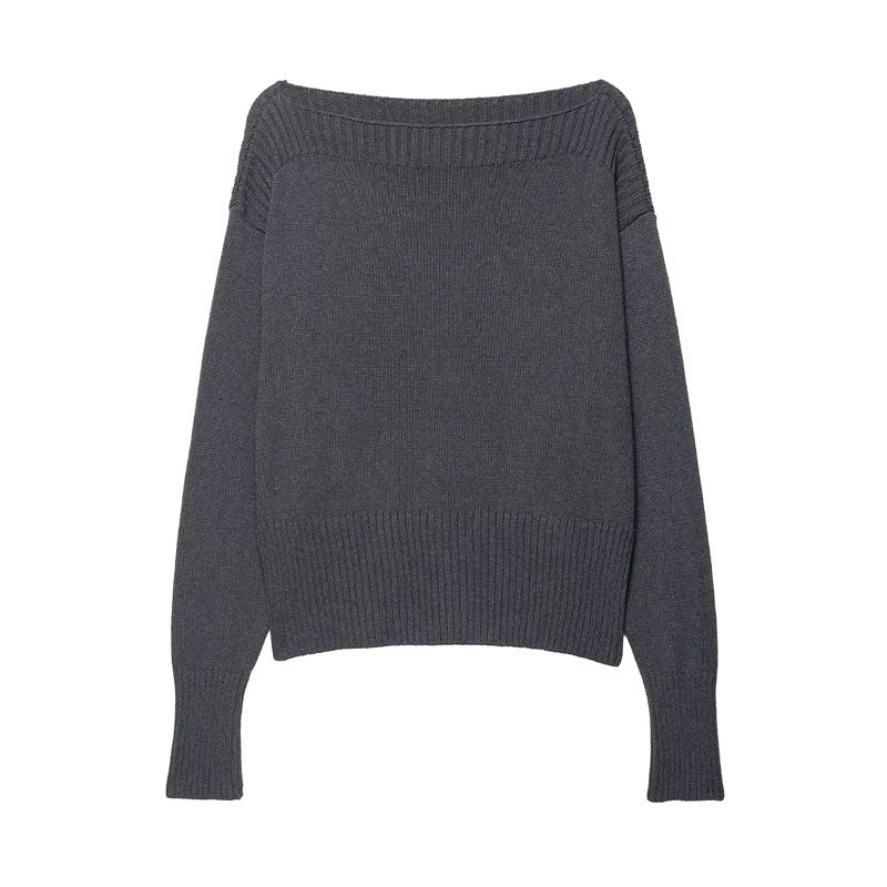 Damen oversized Strickpullover mit weitem Ausschnitt und lässigem Schnitt Stalluxe