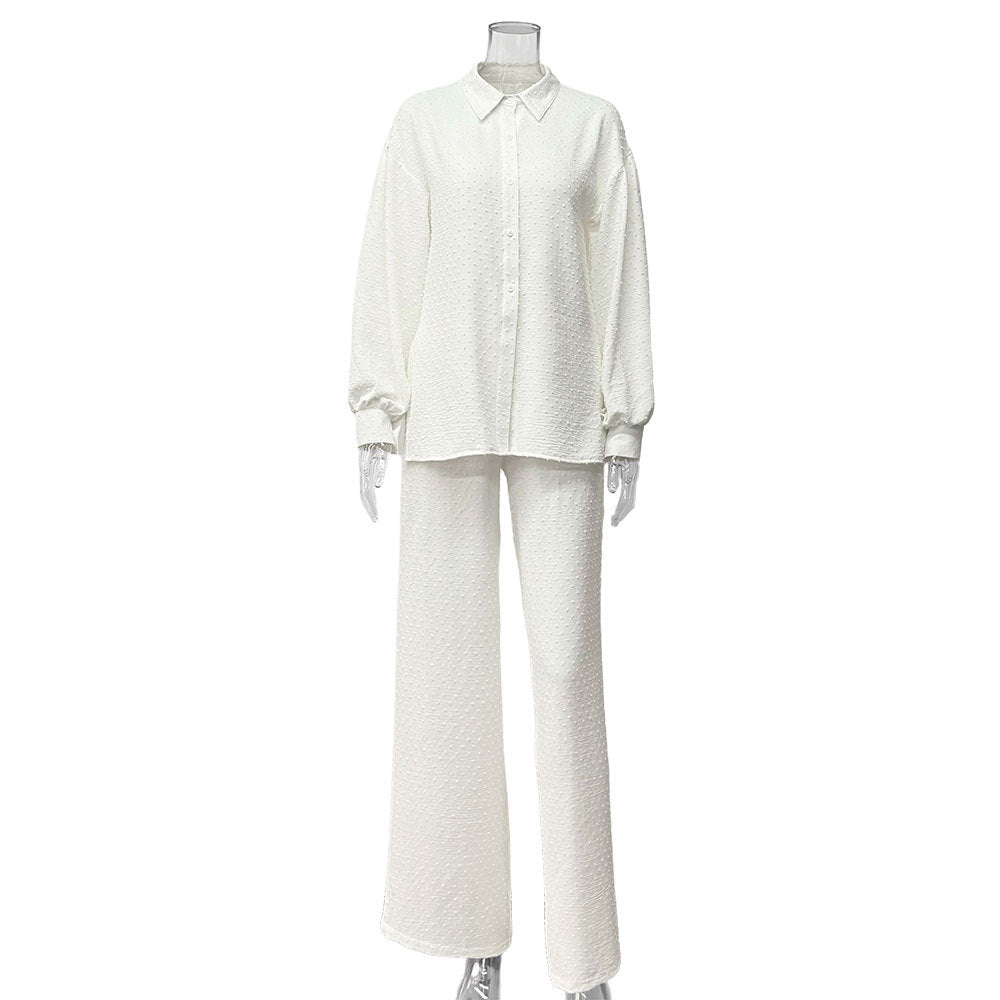 Damen lässiges Oberteil und weite Hose Set Stalluxe