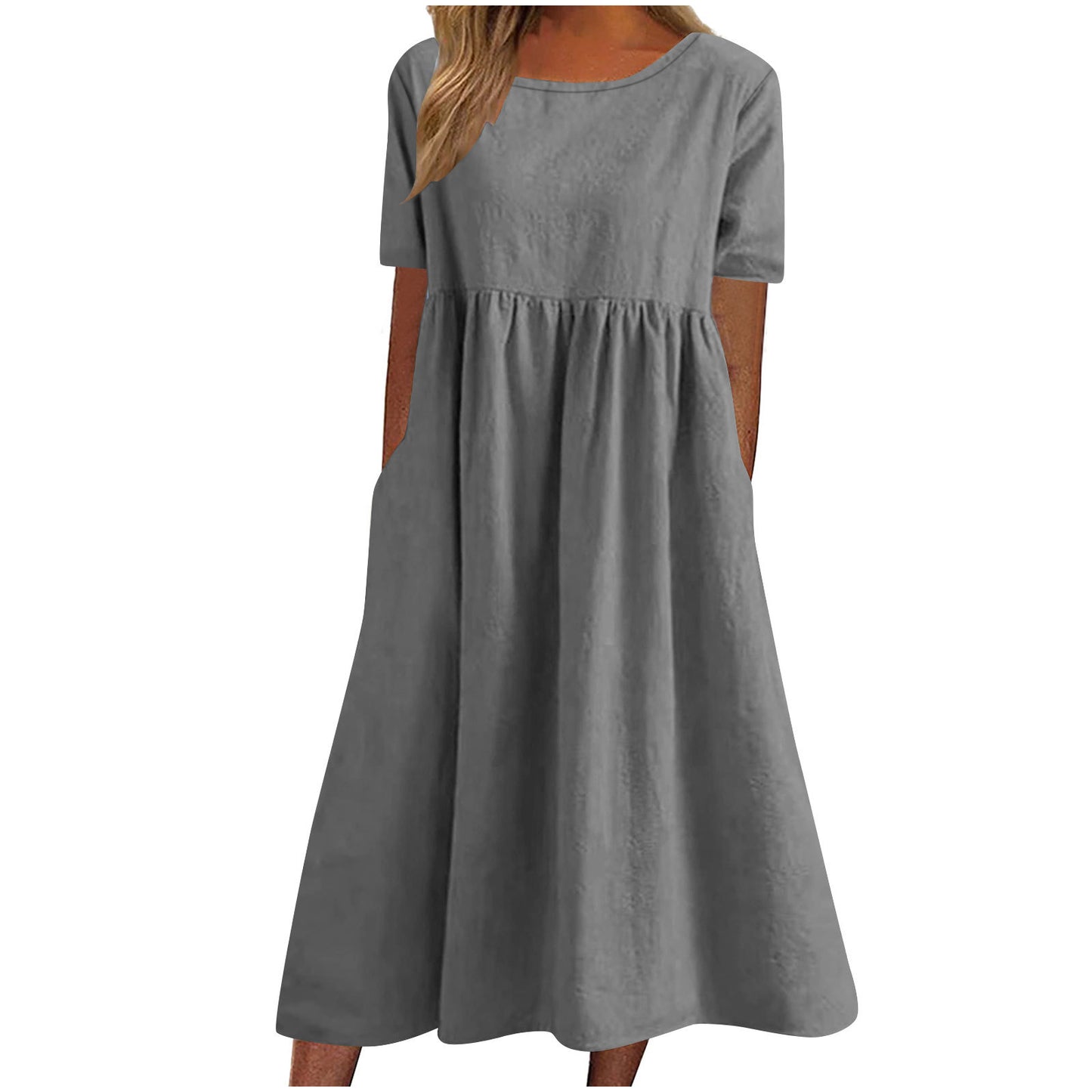Damen lässiges Maxikleid mit Taschen Stalluxe