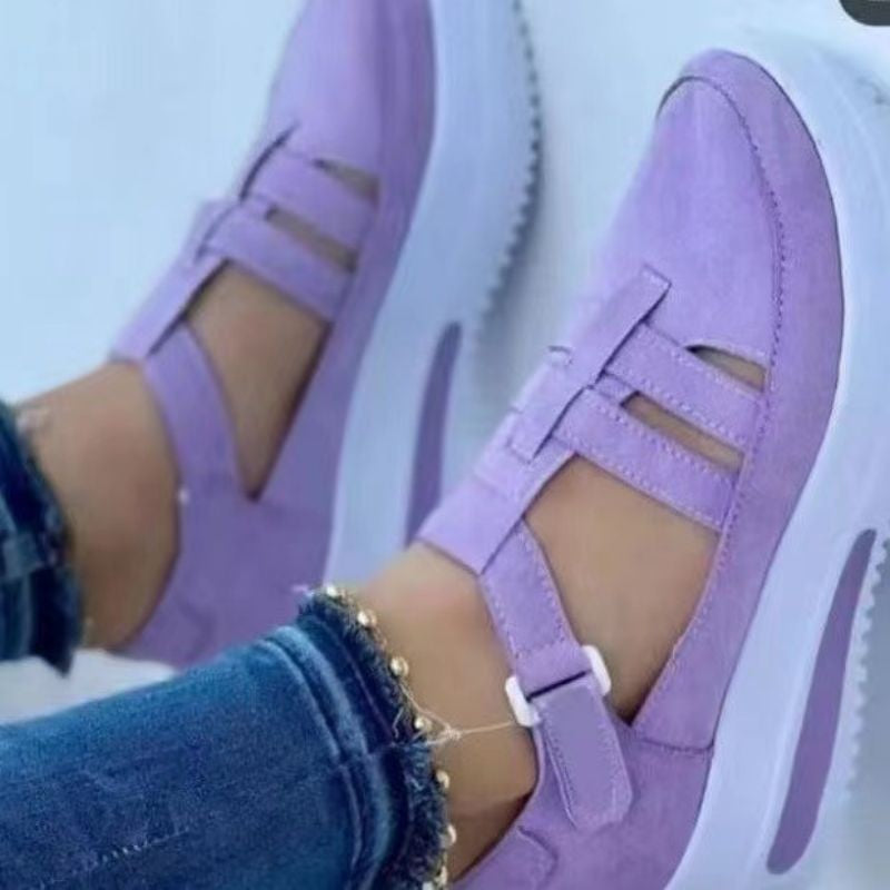 Damen modische Slip-On Sneakers mit ergonomischem Riemensystem Stalluxe