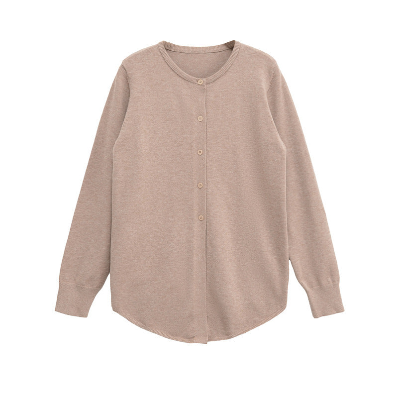 Damen Langarmshirt mit weichem Stoff und eleganter Knopfleiste Stalluxe