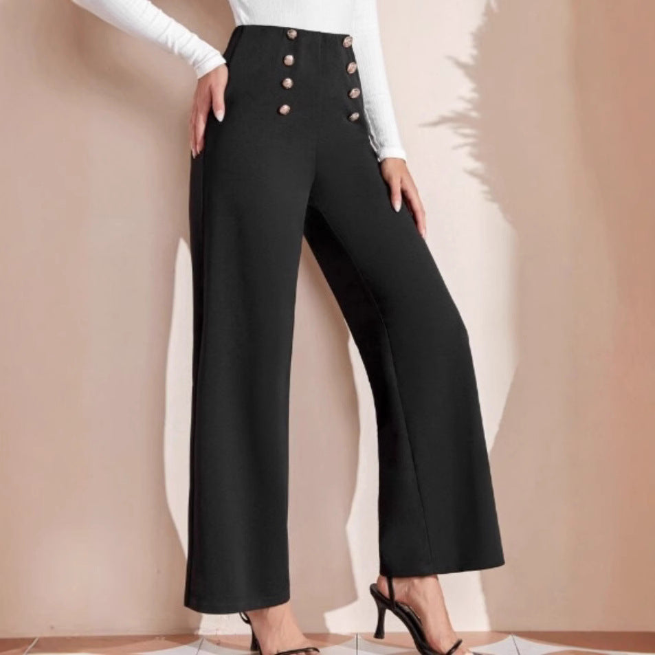 Damen Hochtaillierte Palazzo-Hosen Stalluxe