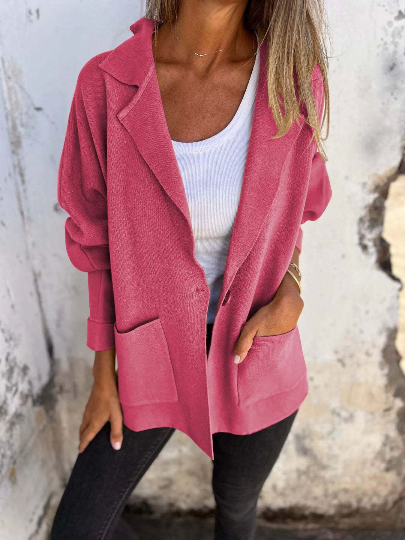 Women's Relaxed Fit Oversized Blazer Stalluxe